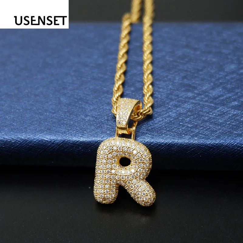 USENSET Hot Mens Hip Hop Zircon Jewelry Iced Out Gold Silver Fashion Bling Bling Letter R Charms Pendant for Gift
USENSET Hot Mens Hip Hop Zircon Jewelry Iced Out Gold Silver Fashion Bling Bling Letter R Charms Pendant for Gift