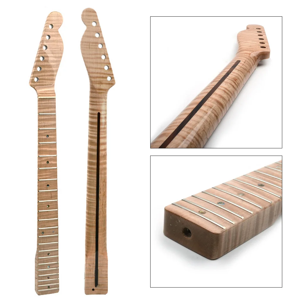 Tiger Flame Maple 21 Frets Fingerboard Guitar Neck Part for FD Tele Style Guitar Replacement
Tiger Flame Maple 21 Frets Fingerboard Guitar Neck Part for FD Tele Style Guitar Replacement