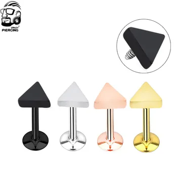New Product Ear Piercing Lip Body Labret Cartilage Helix Tragus Triangle Barbell Bar Earrings Surgical Steel Ear Studs Piercing