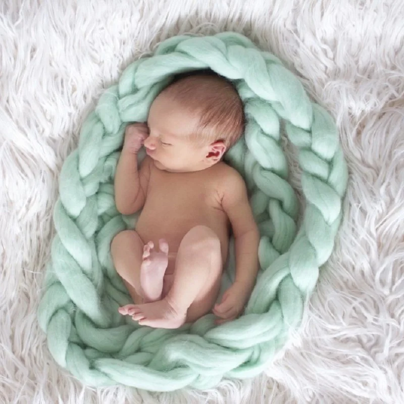 Baby Photography Props Blanket Wool Crochet Newborn Sleeping Mat Bebe Swaddling Cushion Infant Photo Background Twist Braid Soft
Baby Photography Props Blanket Wool Crochet Newborn Sleeping Mat Bebe Swaddling Cushion Infant Photo Background Twist Braid Soft