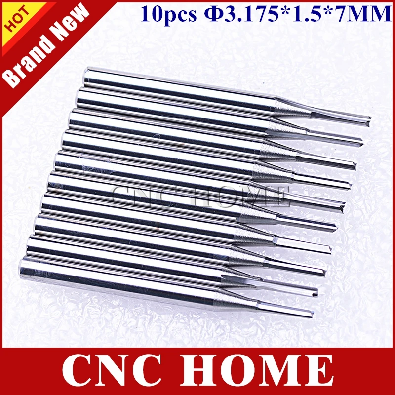 10pcs 3.175mm CED 1.5mm CEL 7mm Straight Slot Bit Wood Cutter CNC Solid Carbide Two Double Flute Bits CNC Router Bits
10pcs 3.175mm CED 1.5mm CEL 7mm Straight Slot Bit Wood Cutter CNC Solid Carbide Two Double Flute Bits CNC Router Bits