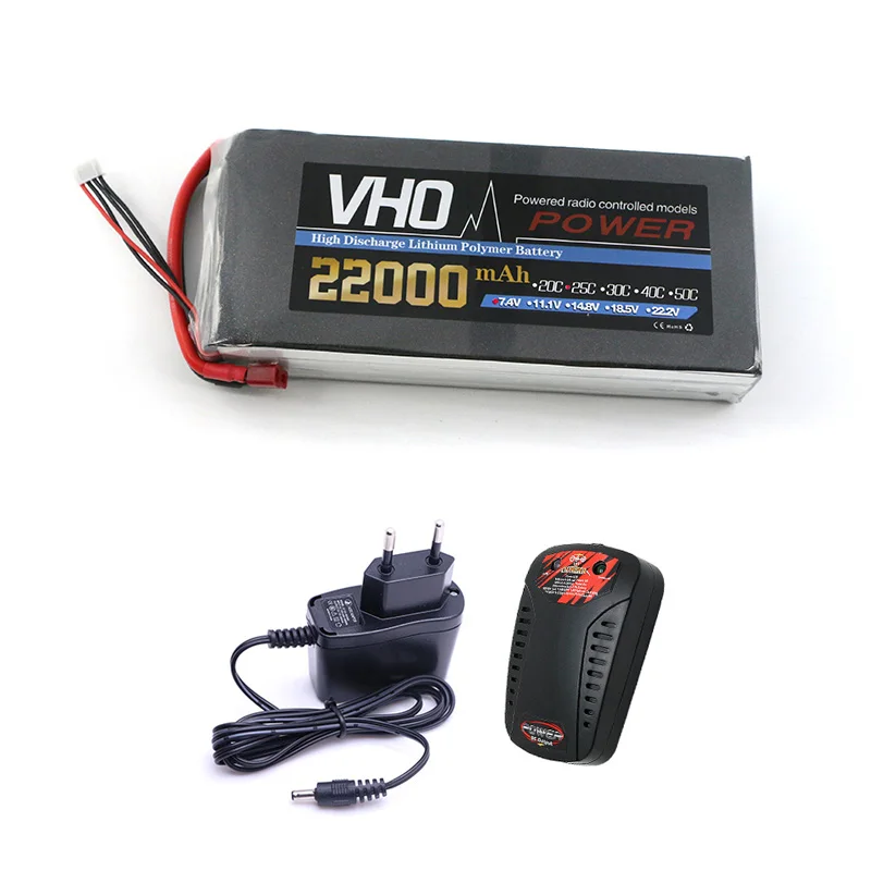 VHO 1pcs 7.4v 22000mah 25c XT60/XT90/T/EC5/XT150 Shaft the Uninhabited Machine HM Lithium Battery and EU charger for RC Plane
VHO 1pcs 7.4v 22000mah 25c XT60/XT90/T/EC5/XT150 Shaft the Uninhabited Machine HM Lithium Battery and EU charger for RC Plane
