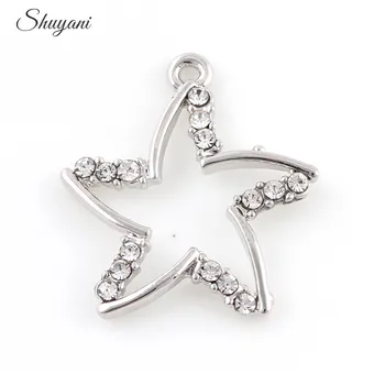 20PCS Fashion Metal Crystal Hollow Five-Pointed Star Charms Pendant fit Bracelet Necklace DIY Handmade Jewelry 22*23mm
20PCS Fashion Metal Crystal Hollow Five-Pointed Star Charms Pendant fit Bracelet Necklace DIY Handmade Jewelry 22*23mm