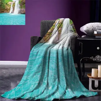 Waterfall Throw Blanket Waterfall and Clear Natural Pool Plants Sunbeams in a Summer Day View Warm Microfiber
Waterfall Throw Blanket Waterfall and Clear Natural Pool Plants Sunbeams in a Summer Day View Warm Microfiber