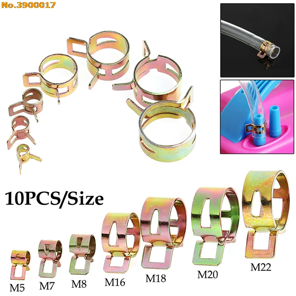 10Pcs 5-22mm Spring Clip Fuel Line Hose Water Pipe Air Tube Clamps Fastener MAR13_45
10Pcs 5-22mm Spring Clip Fuel Line Hose Water Pipe Air Tube Clamps Fastener MAR13_45