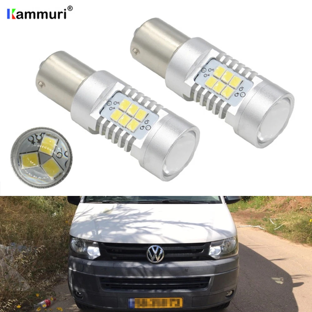 VW T5 T6 Transporter 2009-2015 LED DRL Headlight Upgrade Bulbs White 6000k