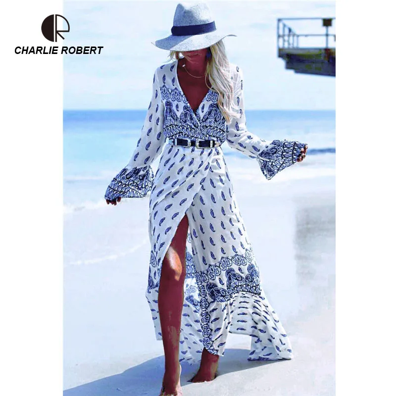 CR 2019 New Summer Long Dress Sexy Bandage Beach Dress Printed Bohemian Elegent Vestido Plus Size Maxi Dresses For Women
CR 2019 New Summer Long Dress Sexy Bandage Beach Dress Printed Bohemian Elegent Vestido Plus Size Maxi Dresses For Women