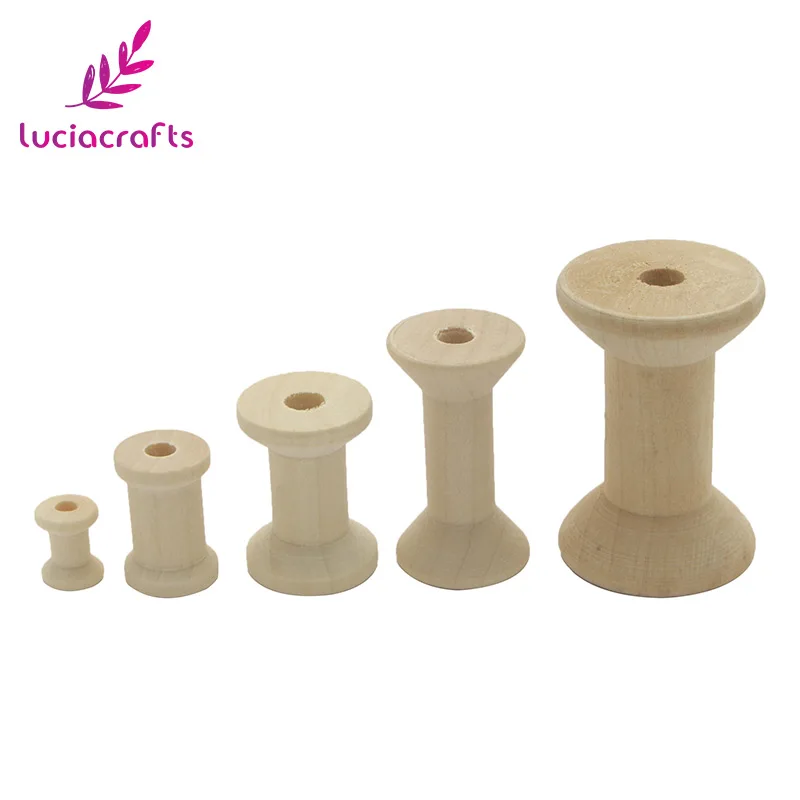 Lucia crafts Multi sizes options natural color Wooden Bobine Classic style DIY tool wood roll Spool E0705
Lucia crafts Multi sizes options natural color Wooden Bobine Classic style DIY tool wood roll Spool E0705