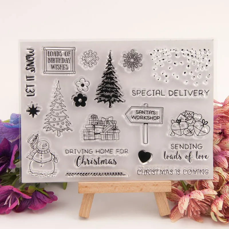 Christmas Gift Delivery Clear Stamps for Scrapbooking DIY Silicone Seals Photo Album Embossing Folder Paper Maker Template Decor
Christmas Gift Delivery Clear Stamps for Scrapbooking DIY Silicone Seals Photo Album Embossing Folder Paper Maker Template Decor