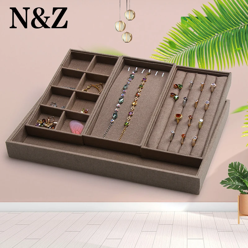N&Z Mixed Trays Brown Linen Jewelry Packaging Display Jewelry Box Earrings Necklaces Pendants Organizer Tray Holder Case
N&Z Mixed Trays Brown Linen Jewelry Packaging Display Jewelry Box Earrings Necklaces Pendants Organizer Tray Holder Case