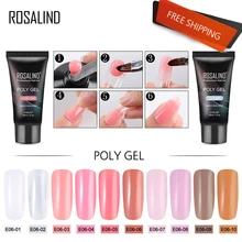 ROSALIND 30ml Extensão Gel Para Manicure Unha Acrílica Poli Cristal Extensão poli gel unha Soak-off Rápido polonês(China)