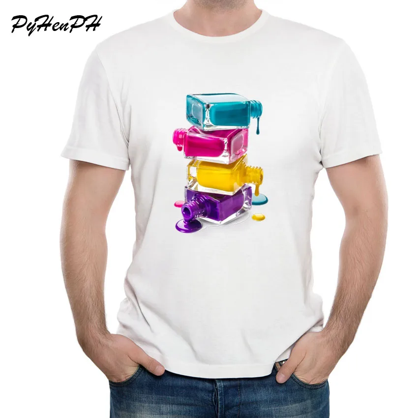 2019 New Nail Polish Lipstick Bottle Printed T-shirt Men Summer Style Short Sleeve Tops Tees Hipster White Tshirt
2019 New Nail Polish Lipstick Bottle Printed T-shirt Men Summer Style Short Sleeve Tops Tees Hipster White Tshirt
