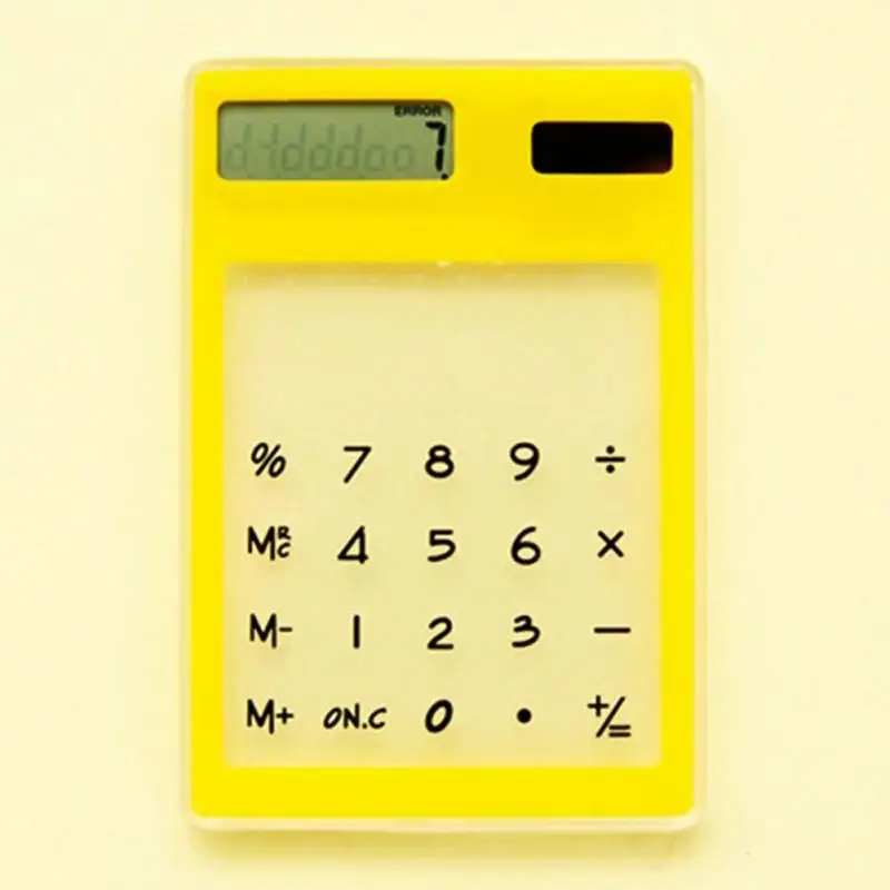 LCD 8 Digit Contact Screen Slim Credit Card Cheap Solar Power Mini Calculator Novelty Small Travel Compact
LCD 8 Digit Contact Screen Slim Credit Card Cheap Solar Power Mini Calculator Novelty Small Travel Compact