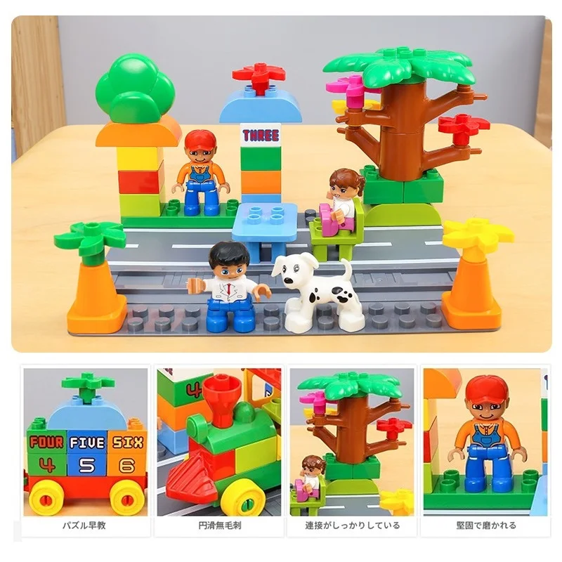 Train Building Blocks Big Size Building Brick Number Block Compatible Duploed Brick Car Train Model Educational Toys
Train Building Blocks Big Size Building Brick Number Block Compatible Duploed Brick Car Train Model Educational Toys