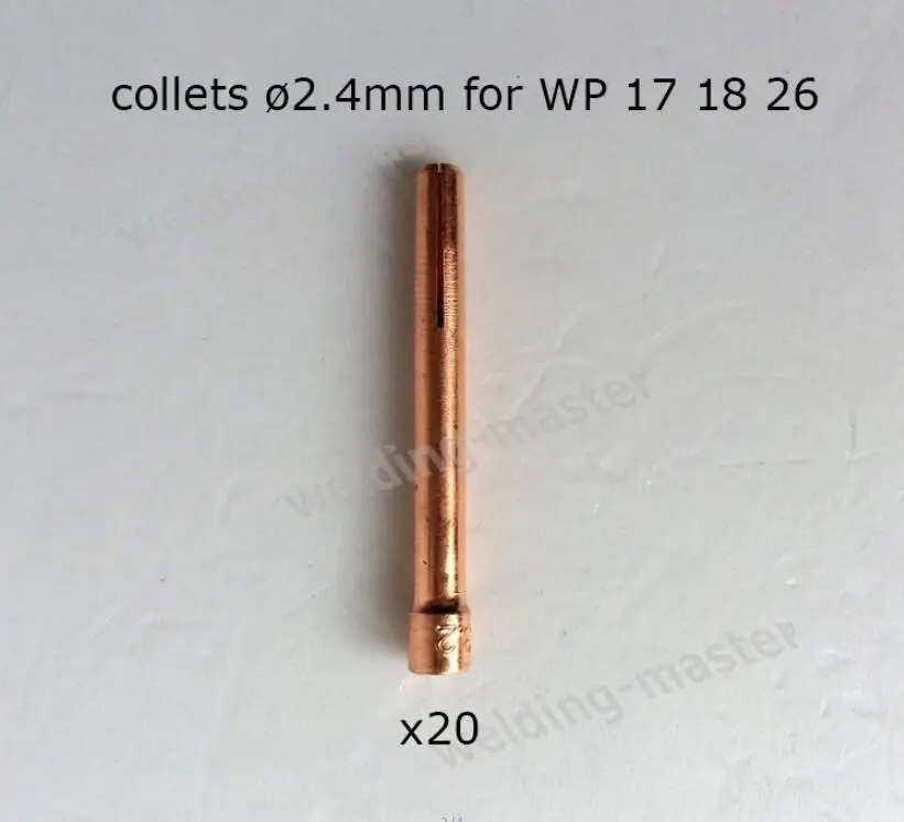 Free shipping 20PCS /lot TIG torches consumable WP17/WP18/WP26 tungsten collet diameter 2.4mm
Free shipping 20PCS /lot TIG torches consumable WP17/WP18/WP26 tungsten collet diameter 2.4mm