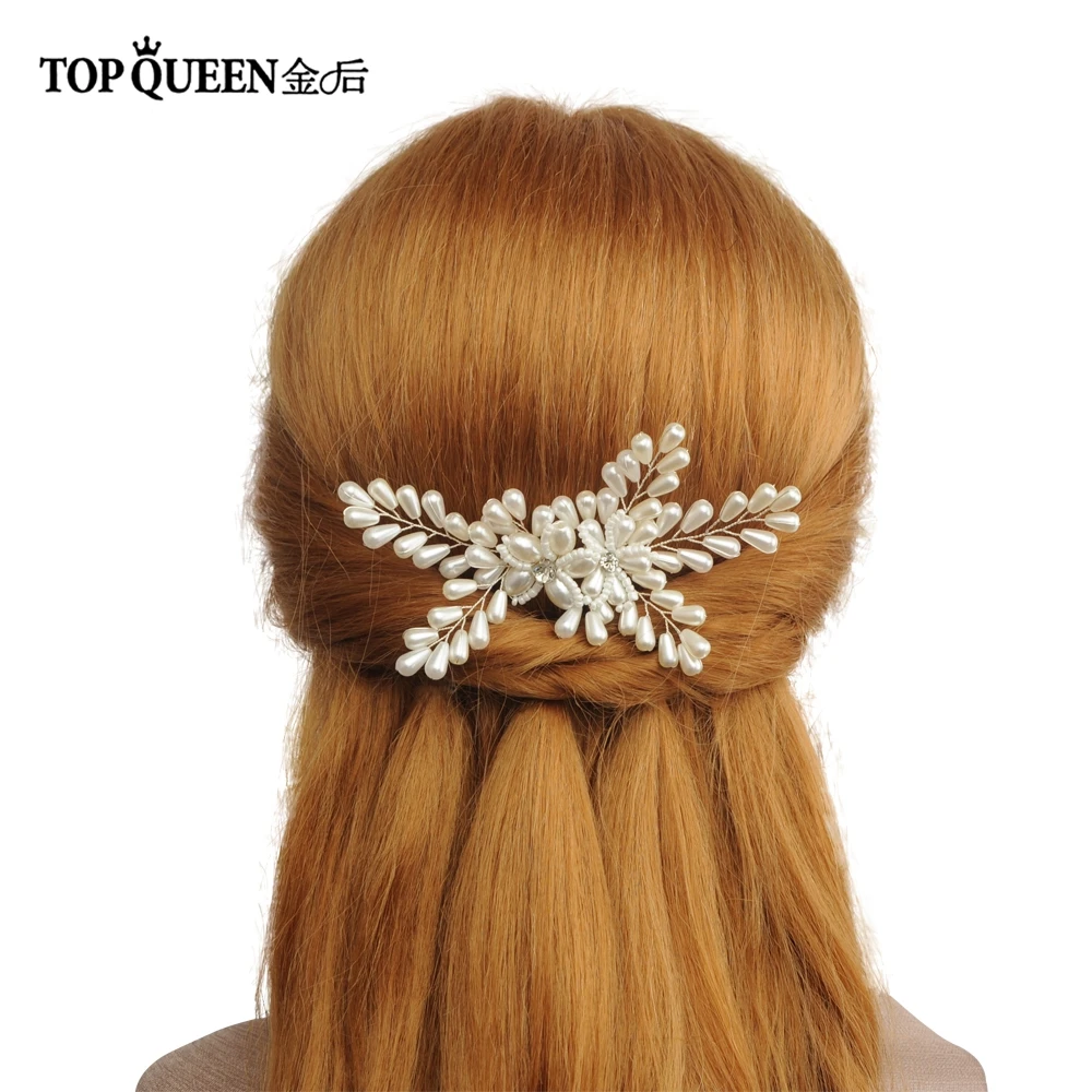 TOPQUEEN HP161 Handmade Wedding headpiece Hair Comb with Drop-shaped Pearls and Diamonds Hair Accessories for Bridal Party
TOPQUEEN HP161 Handmade Wedding headpiece Hair Comb with Drop-shaped Pearls and Diamonds Hair Accessories for Bridal Party
