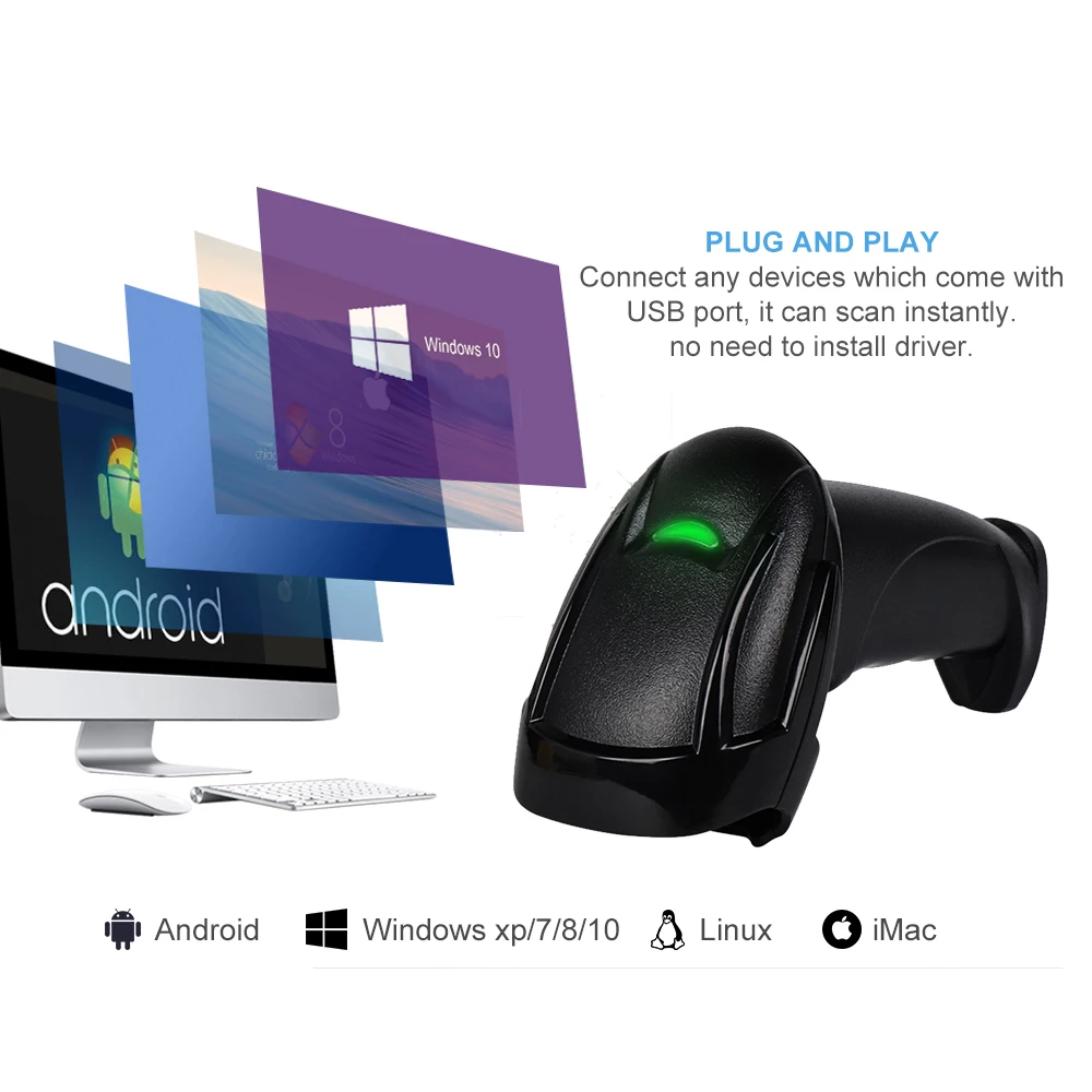 Portable USB Barcode Scanner Wired Laser 1D USB Bar Code Reader for POS and Inventory POS Bar Code Scanning Reader USB Cable
Portable USB Barcode Scanner Wired Laser 1D USB Bar Code Reader for POS and Inventory POS Bar Code Scanning Reader USB Cable