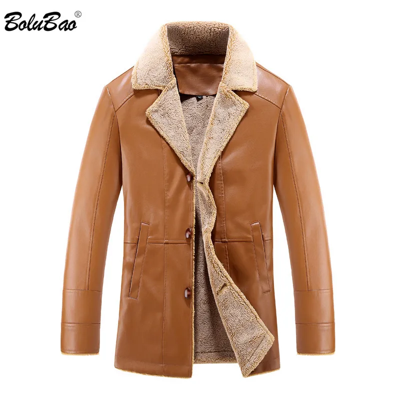 BOLUBAO Men Leather Jacket Casual Motorcycle Male PU Coat Thick Fleece Turndown Leather Jacket Mens Windproof Leather Coat
BOLUBAO Men Leather Jacket Casual Motorcycle Male PU Coat Thick Fleece Turndown Leather Jacket Mens Windproof Leather Coat