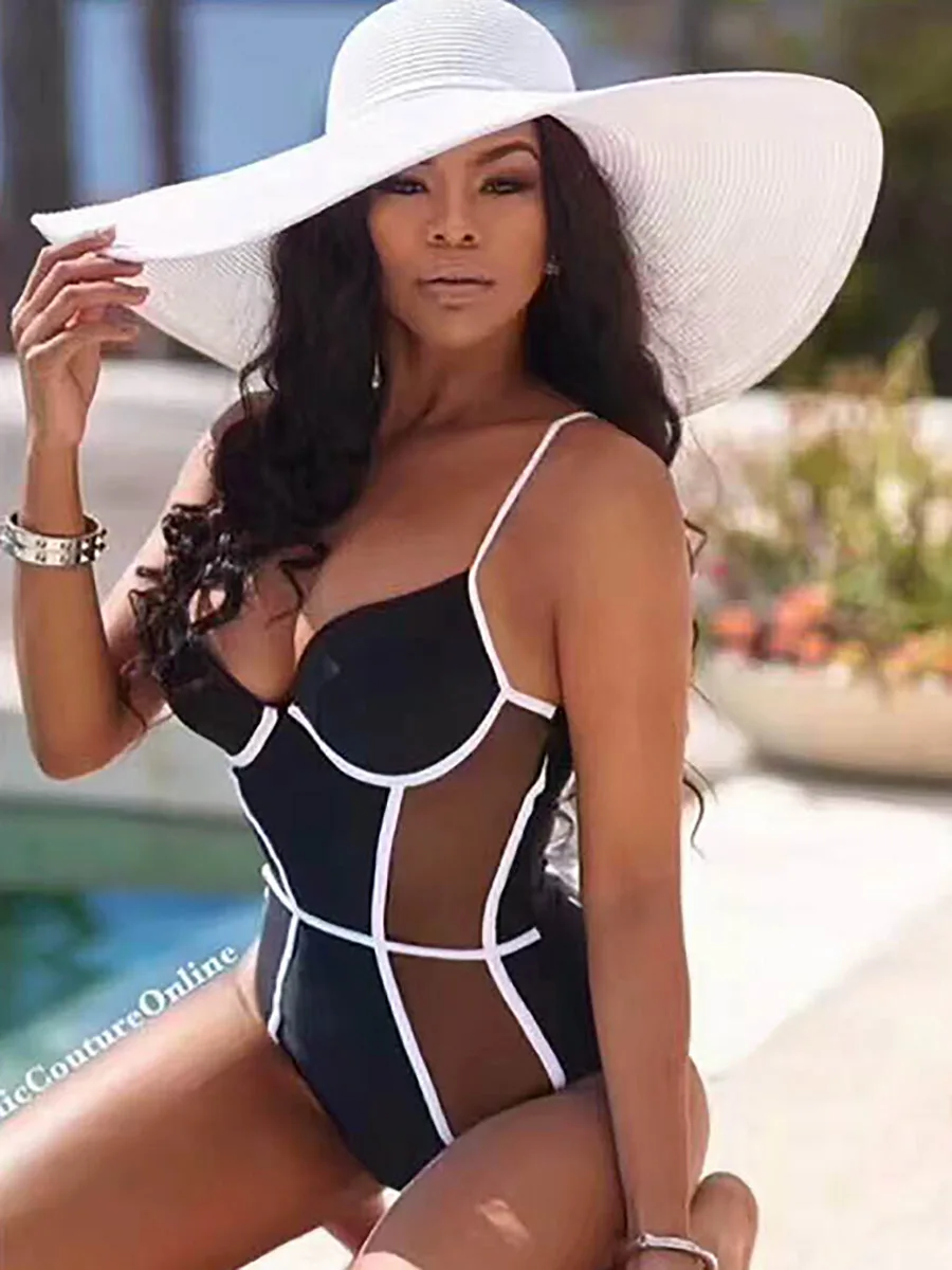 Womens Mesh Patchwork One Piece Swimsuit 2018 Vintage Push Up Swimwear Sheer Monokini High Waist Beach Swimming Suit Bodysuit
Womens Mesh Patchwork One Piece Swimsuit 2018 Vintage Push Up Swimwear Sheer Monokini High Waist Beach Swimming Suit Bodysuit