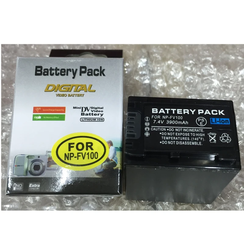 

NP-FV100 Digital Camera Battery NP FV100 lithium batteries pack NPFV100 For SONY FDR-AX100E AX100E HDR XR550E XR350E CX550E CX35