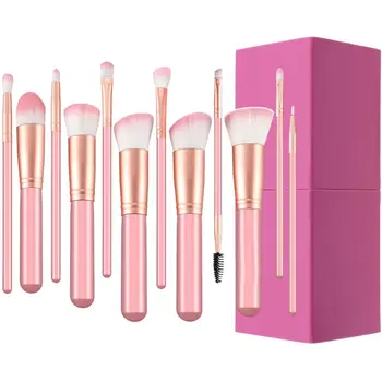 12PCS Pink Makeup Brush Set Professional Wooden Handle Foundation Powder Makeup Brushes Set With Storage Holder Make Up Tool Kit
12PCS Pink Makeup Brush Set Professional Wooden Handle Foundation Powder Makeup Brushes Set With Storage Holder Make Up Tool Kit