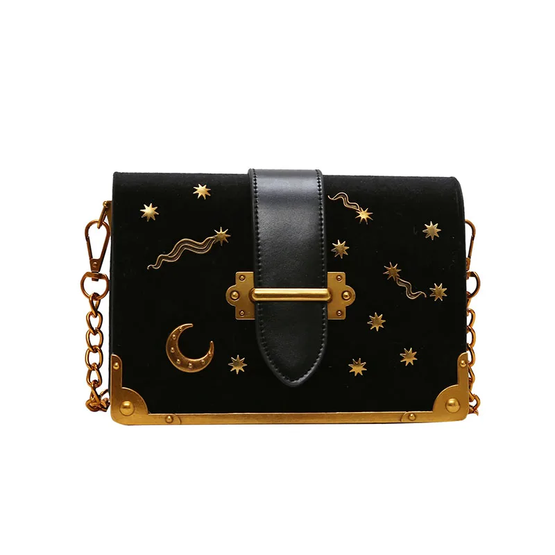 New Arrival VELOUR Sequined Rivets Stars Moon Women Flap Lady Chain Bag Women Shoulder Bag Solid Women Crossbody Bags
New Arrival VELOUR Sequined Rivets Stars Moon Women Flap Lady Chain Bag Women Shoulder Bag Solid Women Crossbody Bags