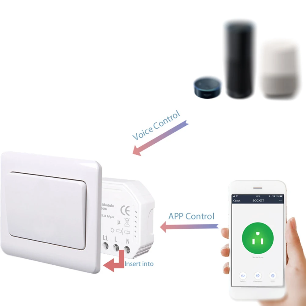 150W 220V-240V Module LED Light Voice Remote Control Wireless Switch WIFI Dimmer DIY Multifunction Home Controller Timer Smart
150W 220V-240V Module LED Light Voice Remote Control Wireless Switch WIFI Dimmer DIY Multifunction Home Controller Timer Smart