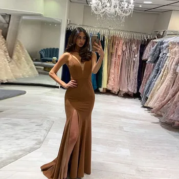 Evening Dresses Sexy V-neck Sleeveless Satin 2019 Formal Party Dresses Front Split Long Dress For Women Evening robe de soiree
Evening Dresses Sexy V-neck Sleeveless Satin 2019 Formal Party Dresses Front Split Long Dress For Women Evening robe de soiree