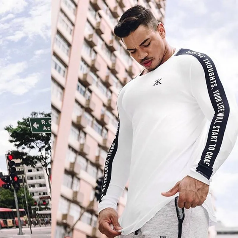 Long Sleeve T Shirt Men Cotton T-Shirt (1)