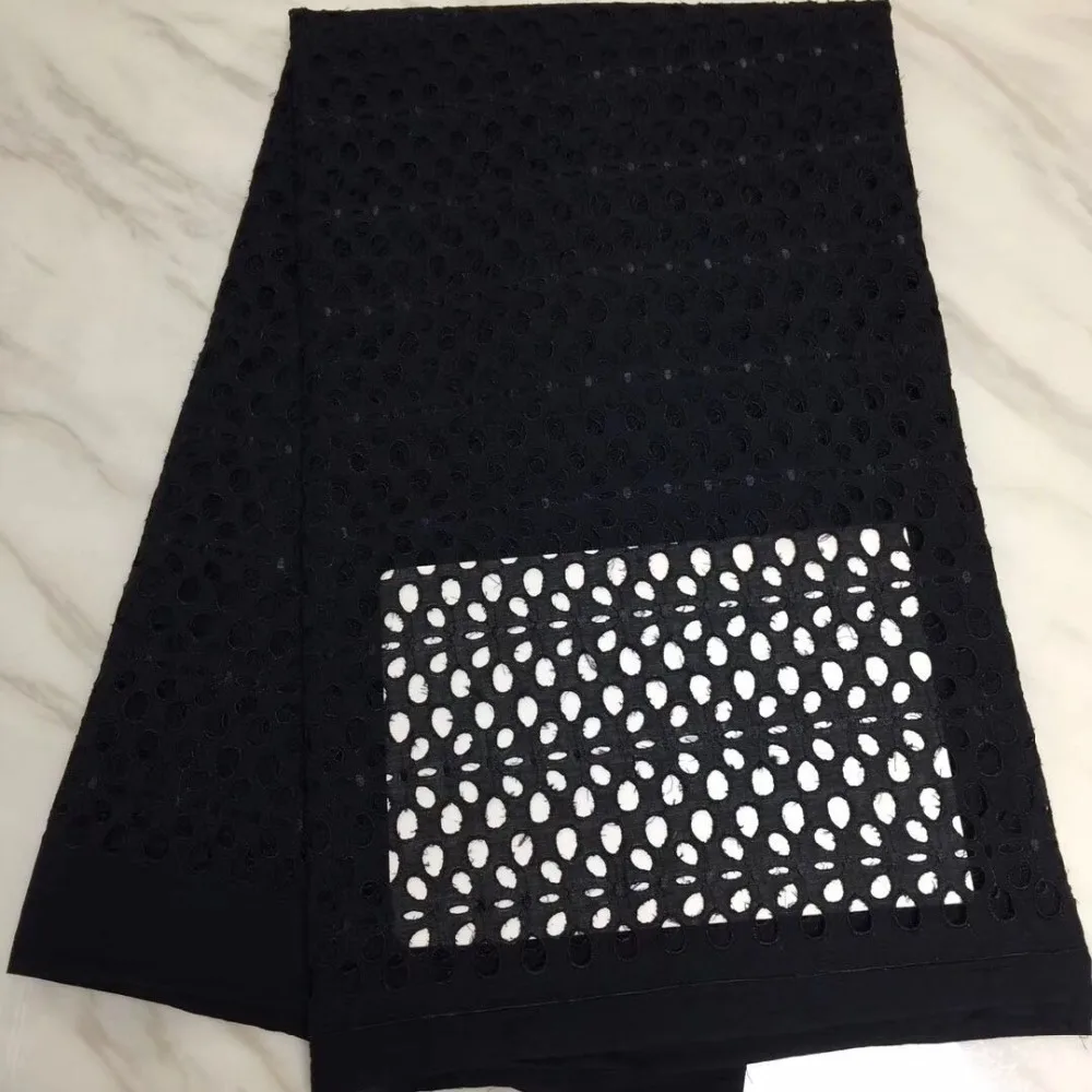 TJC26 Free shipping (5yards/pc) plain black African cotton lace fabric with pressed wholes pattern for party dress
TJC26 Free shipping (5yards/pc) plain black African cotton lace fabric with pressed wholes pattern for party dress