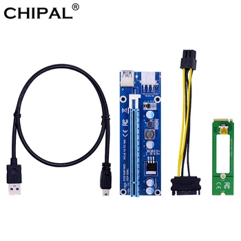 CHIPAL 10PCS 60CM NGFF M.2 M Key to USB 3.0 PCI-E Riser Card M2 Interface PCIE 16X 1X Extender with Molex Power for BTC Miner
CHIPAL 10PCS 60CM NGFF M.2 M Key to USB 3.0 PCI-E Riser Card M2 Interface PCIE 16X 1X Extender with Molex Power for BTC Miner