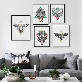 Modern animal lion owl wolf elk canvas painting art poster living room background decorative paintings Modular pictures cuadros
Modern animal lion owl wolf elk canvas painting art poster living room background decorative paintings Modular pictures cuadros