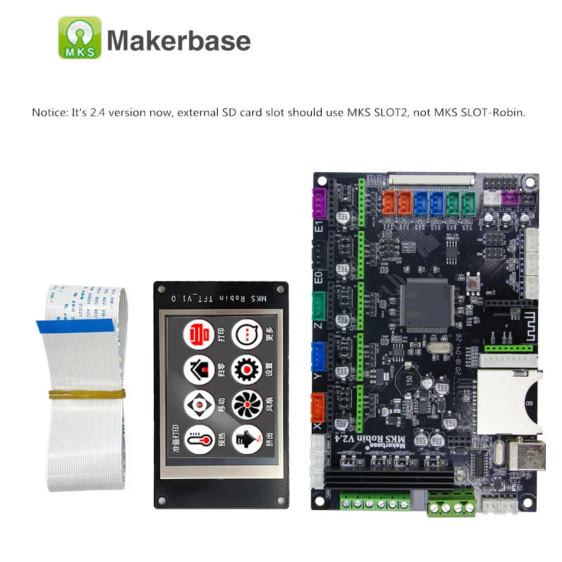 MKS Robin STM32 integrated circuit mainboard Open source hardware support marlin2.0 controller motherboard with TFT display
MKS Robin STM32 integrated circuit mainboard Open source hardware support marlin2.0 controller motherboard with TFT display