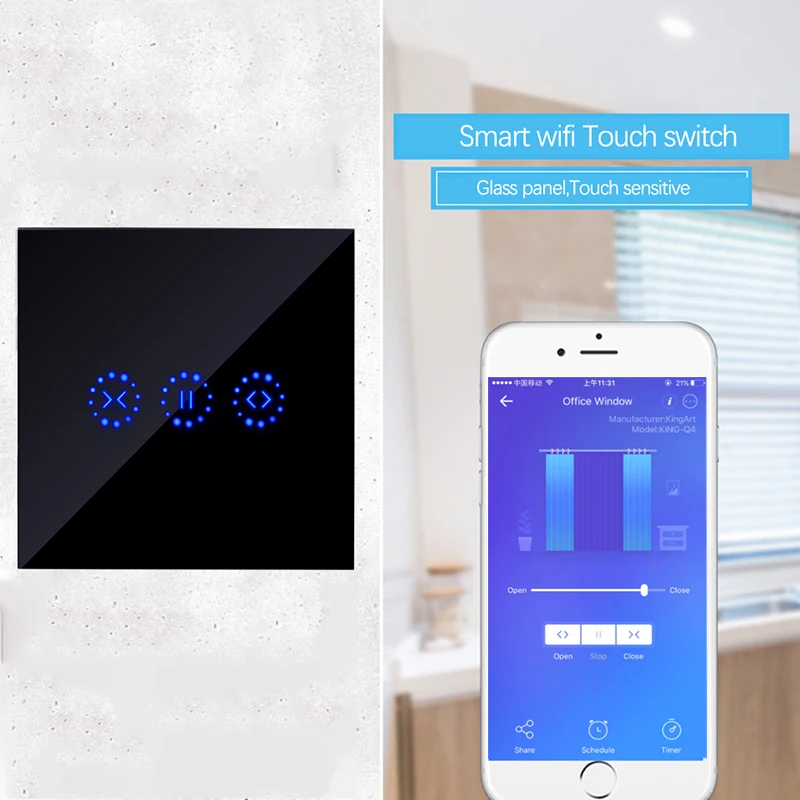wifi curtain switch touch smart home