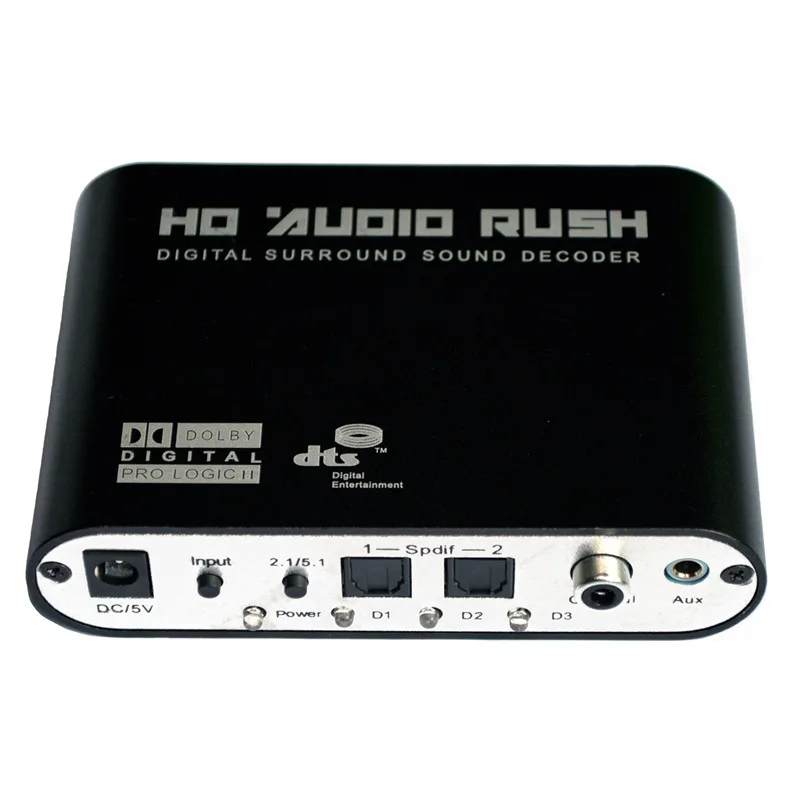 DTS decoder 5.1 channel Dolby decoding digital audio converter SPDIF input to 5.1 channel(US PLUG) #8
DTS decoder 5.1 channel Dolby decoding digital audio converter SPDIF input to 5.1 channel(US PLUG) #8