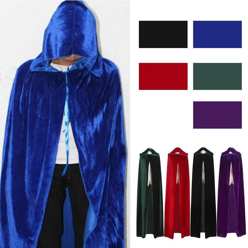Women/Mens Cloak Velvet Hooded Cape Cosplay Costume Xmas Fancy Dress Hooides Cape Pocho for Hallowmas Halloween Jackets 7F0082
Women/Mens Cloak Velvet Hooded Cape Cosplay Costume Xmas Fancy Dress Hooides Cape Pocho for Hallowmas Halloween Jackets 7F0082