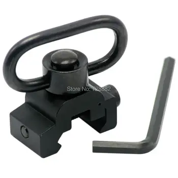 Tactical Steel Quick Release QD Push Button Sling Swivel Adapter Fits For 20mm Picatinny Adapter Rail Mount Base
Tactical Steel Quick Release QD Push Button Sling Swivel Adapter Fits For 20mm Picatinny Adapter Rail Mount Base