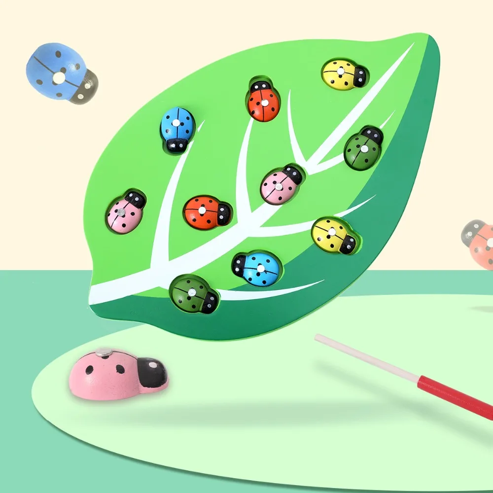 Montessori Educational wooden Toys Magnetic grabbing ladybug game preschool juguetes madera gift for boy girl
Montessori Educational wooden Toys Magnetic grabbing ladybug game preschool juguetes madera gift for boy girl