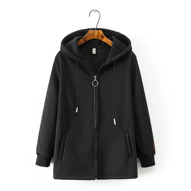 2019 new autumn winter women Hoodies & Sweatshirts plus size XL-5XL plus velvet warm Loose zipper pocket jackets female
2019 new autumn winter women Hoodies & Sweatshirts plus size XL-5XL plus velvet warm Loose zipper pocket jackets female