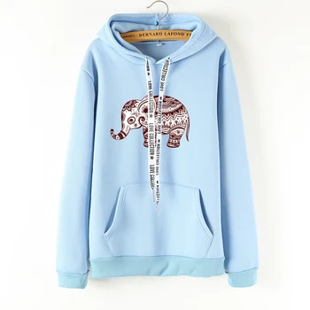 Autumn Winter New Hot Fashion Hooded Sweatshirt Women Long-sleeved Solid Color Kawaii Printing Elephant Hoodies Tops Female
Autumn Winter New Hot Fashion Hooded Sweatshirt Women Long-sleeved Solid Color Kawaii Printing Elephant Hoodies Tops Female