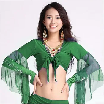 12 colors Wholesale women belly dance clothes sexy spandex belly dance top mesh horn sleeves belly dance top
12 colors Wholesale women belly dance clothes sexy spandex belly dance top mesh horn sleeves belly dance top