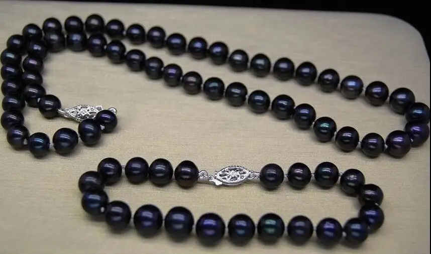 Shipping >> 9-10mm18 "7.5" South China Sea natural black pearl necklace bracelet XDTG
Shipping >> 9-10mm18 "7.5" South China Sea natural black pearl necklace bracelet XDTG