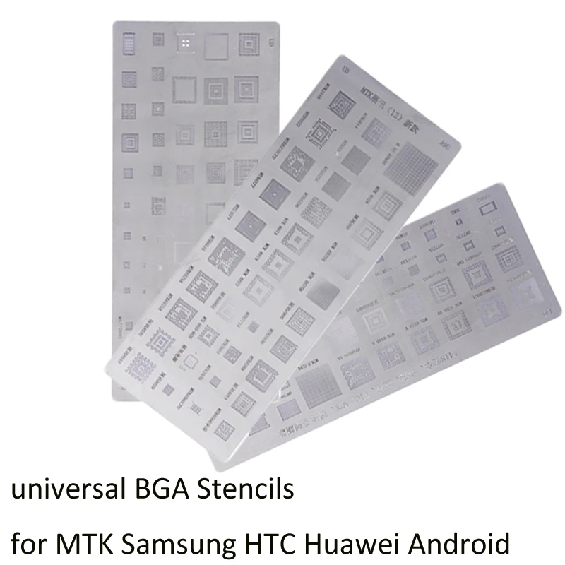 free shipping 3pcs/lot universal BGA Stencils for Samsung HTC Huawei Android MTK Directly Heated BGA Reballing Stencils Kit
free shipping 3pcs/lot universal BGA Stencils for Samsung HTC Huawei Android MTK Directly Heated BGA Reballing Stencils Kit
