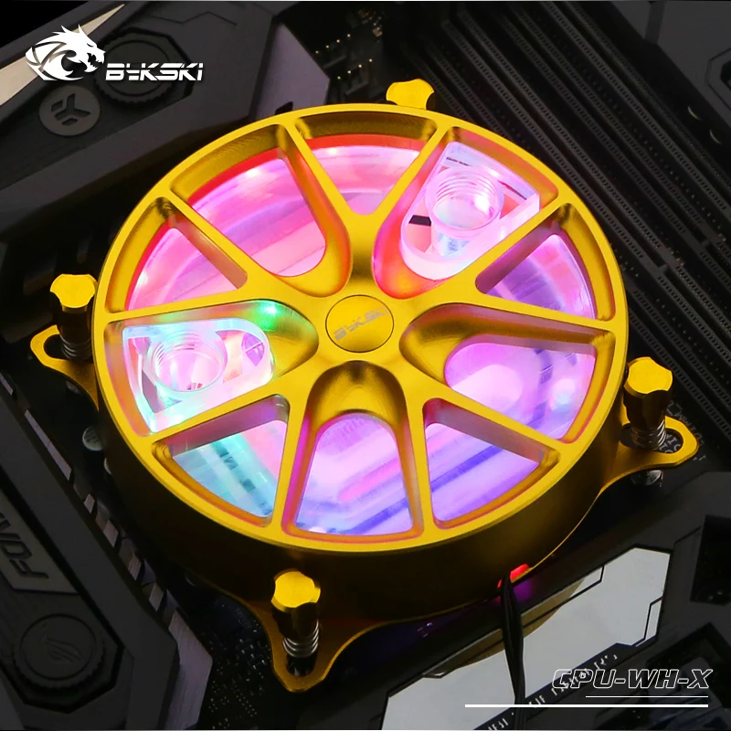 Gold,Bykski CPU Water Block fit INTEL LGA X299, X99,115X , Water cooling Processor Cooler for Desktop computer ,CPU-WH-X
Gold,Bykski CPU Water Block fit INTEL LGA X299, X99,115X , Water cooling Processor Cooler for Desktop computer ,CPU-WH-X