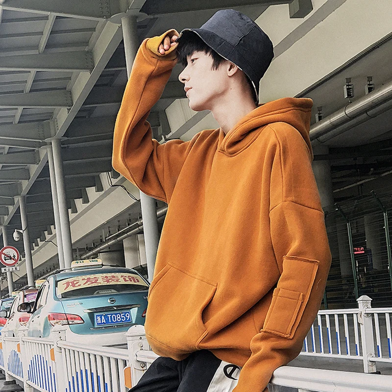 Fashion Casual Men's Hoodie Spring And Autumn New M-XL Thickening Loose Pullover Orange Black Personality Youth Popular
Fashion Casual Men's Hoodie Spring And Autumn New M-XL Thickening Loose Pullover Orange Black Personality Youth Popular