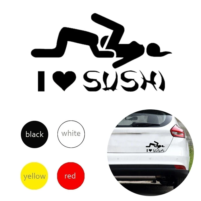 I Love Sushi Sticker Car Window Van Rear Windshield Truck Door Bumper Decal Vinyl Bomb Funny Stance Stickers 2017 XR657
I Love Sushi Sticker Car Window Van Rear Windshield Truck Door Bumper Decal Vinyl Bomb Funny Stance Stickers 2017 XR657