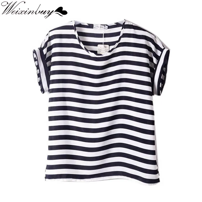 WEIXINBUY 2018 Women Chiffon T-Shirts Ladies Loose Short Sleeve Shirts Striped Heart Lip Tops Batwing Sleeve Y9
WEIXINBUY 2018 Women Chiffon T-Shirts Ladies Loose Short Sleeve Shirts Striped Heart Lip Tops Batwing Sleeve Y9