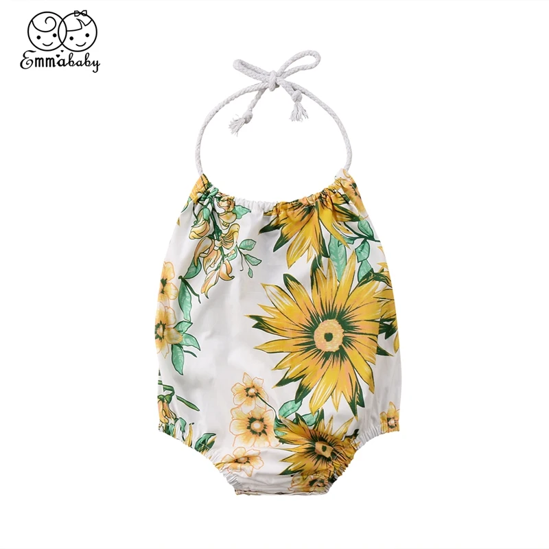 Фото 0-24M Sunflowers Toddler Baby Kids Girls Swimwear Infant Cotton Hater Summer One-Piece Suits 2018 | Спорт и развлечения