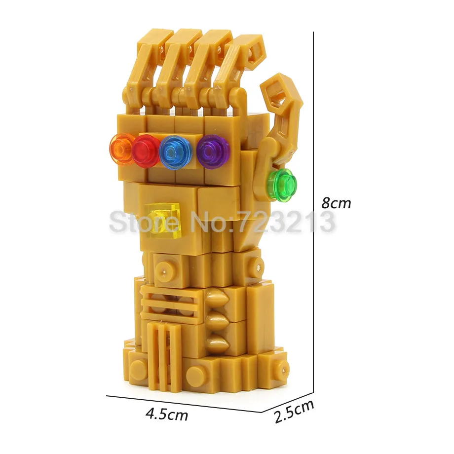 Infinity War 8cm INFINITY GAUNTLET with 6pcs Stone Thanos Super Hero Iron Man Avengers Building Blocks Set bricks Toys LELE
Infinity War 8cm INFINITY GAUNTLET with 6pcs Stone Thanos Super Hero Iron Man Avengers Building Blocks Set bricks Toys LELE