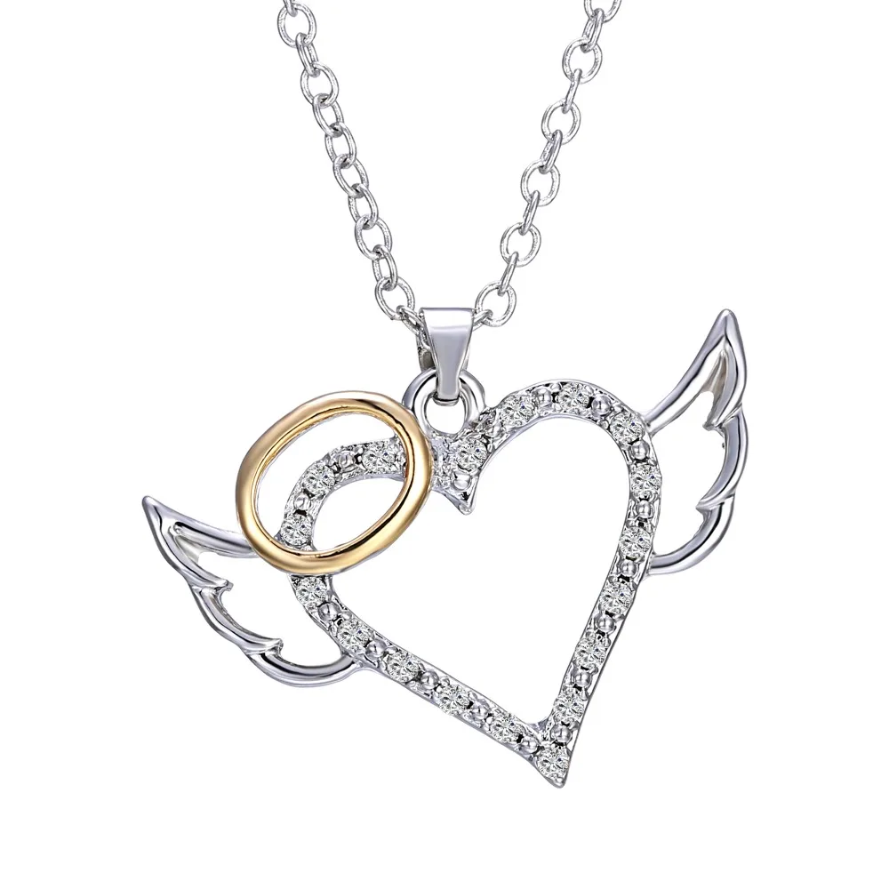 Fashion Angel Wings Love Heart Pendant Necklace Jewelry Fashion Chain Necklaces Pendants For My Cute Daughter
Fashion Angel Wings Love Heart Pendant Necklace Jewelry Fashion Chain Necklaces Pendants For My Cute Daughter